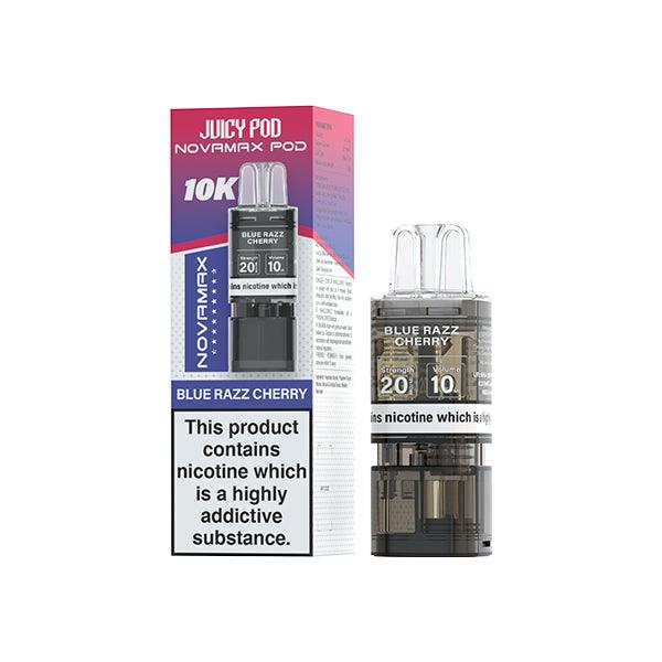 BLUE RAZZ CHERRY - JUICY POD NOVAMAX 10K PRE-FILLED POD - VapePure