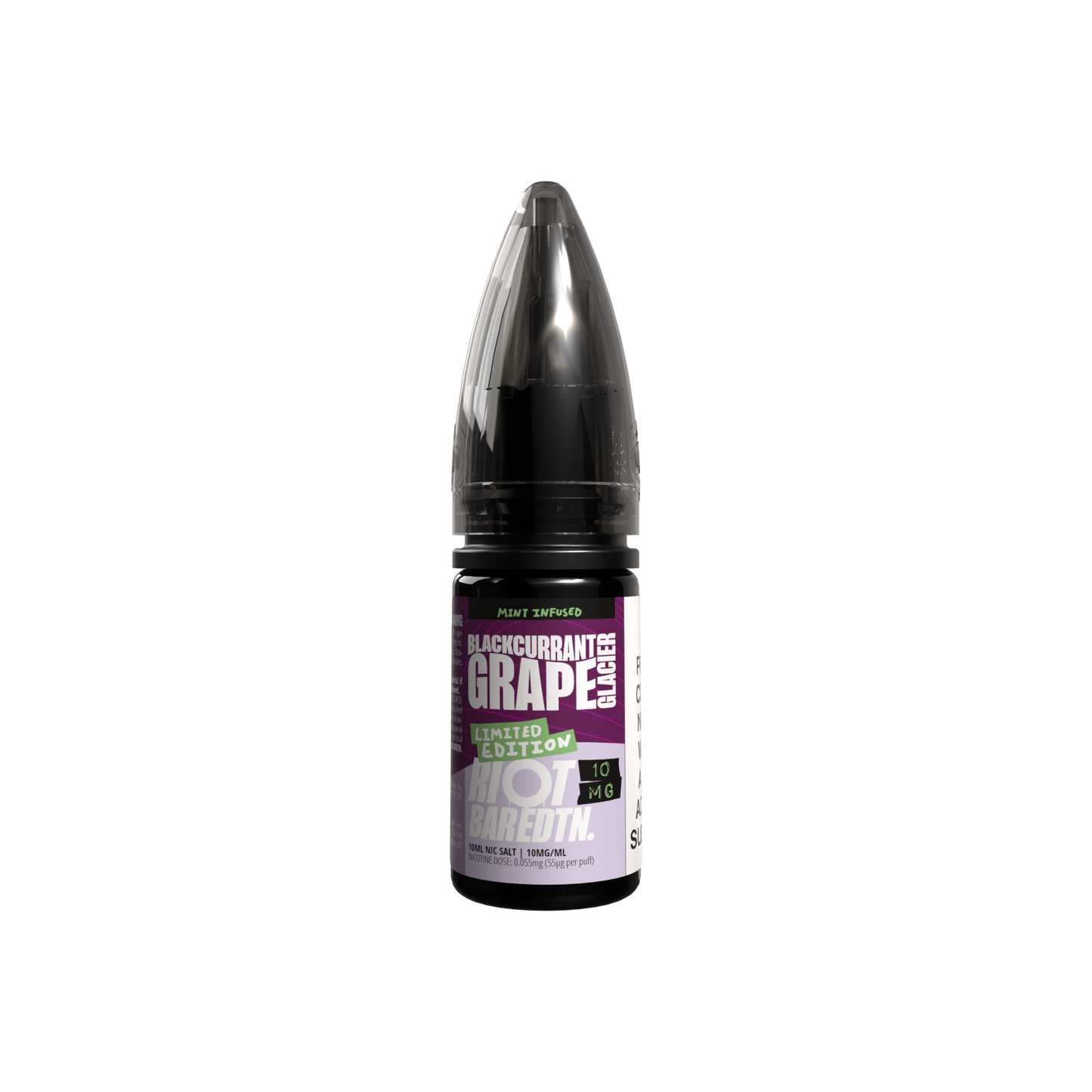 BLACKCURRANT GRAPE GLACER - LMTD ETDN - 10ML NIC SALT E-LIQUID - 5MG | 10MG | 20MG BY RIOT SQUAD - VapePure