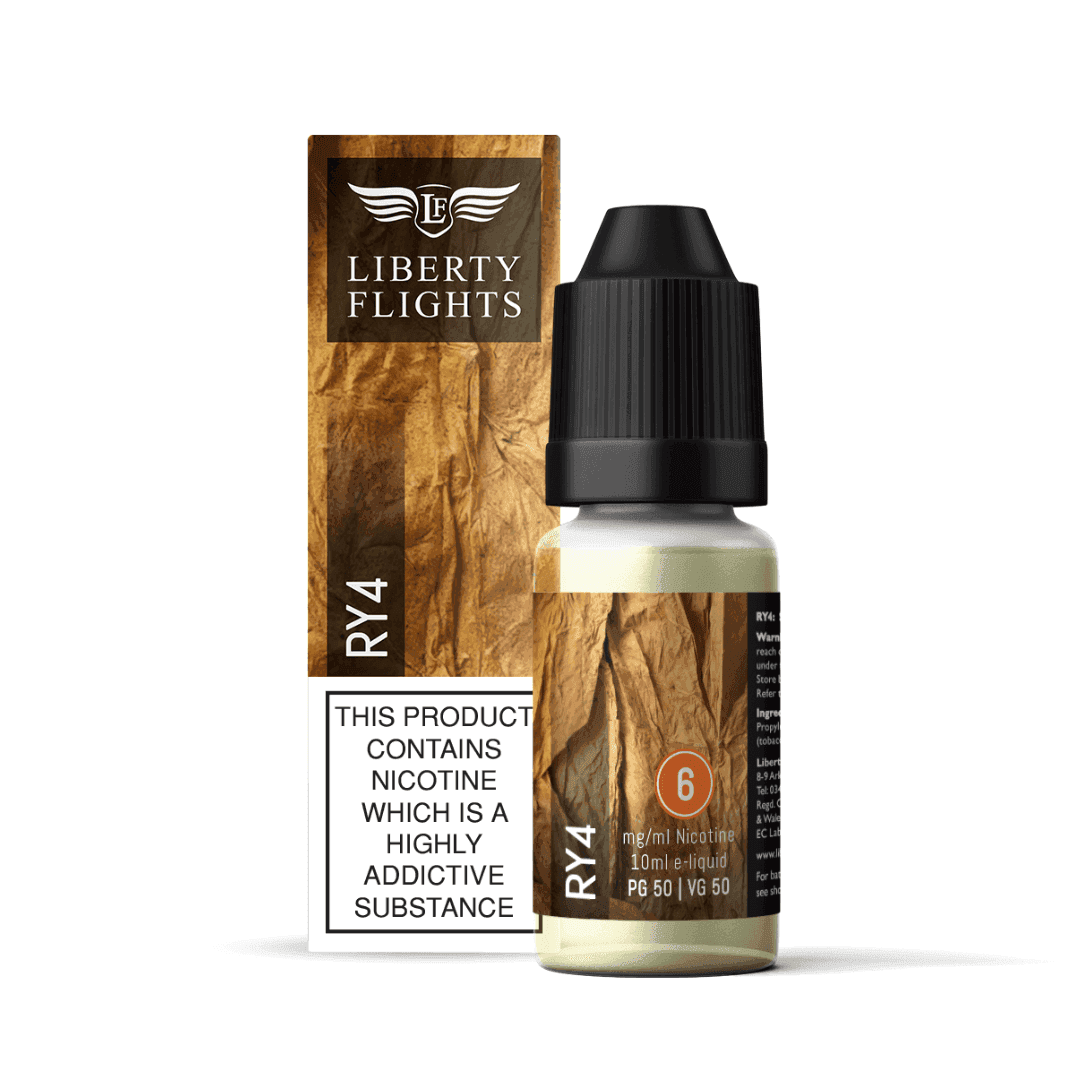 RY4 - 10ML E-LIQUID 50VG|50PG BY LIBERTY FLIGHTS - 0MG|3MG|6MG|12MG|18MG - 1X|5X|10X BOTTLES - VapePure