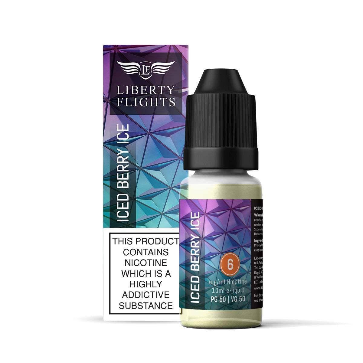 ICED BERRY ICE - 10ML E-LIQUID 50VG|50PG BY LIBERTY FLIGHTS - 0MG|3MG|6MG|12MG|18MG - 1X|5X|10X BOTTLES - VapePure