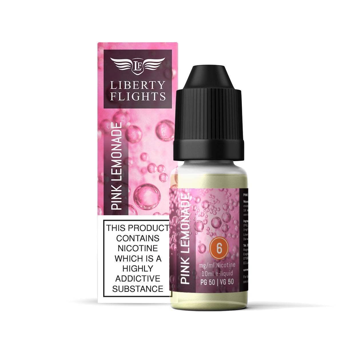 PINK LEMONADE - 10ML E-LIQUID 50VG|50PG BY LIBERTY FLIGHTS - 0MG|3MG|6MG|12MG|18MG - 1X|5X|10X BOTTLES - VapePure