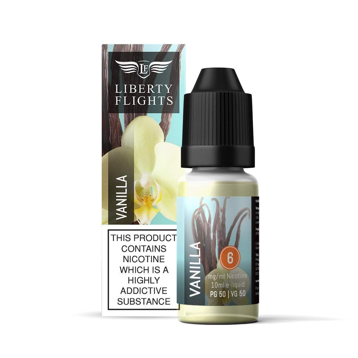 VANILLA - 10ML E-LIQUID 50VG|50PG BY LIBERTY FLIGHTS - 0MG|3MG|6MG|12MG|18MG - 1X|5X|10X BOTTLES - VapePure