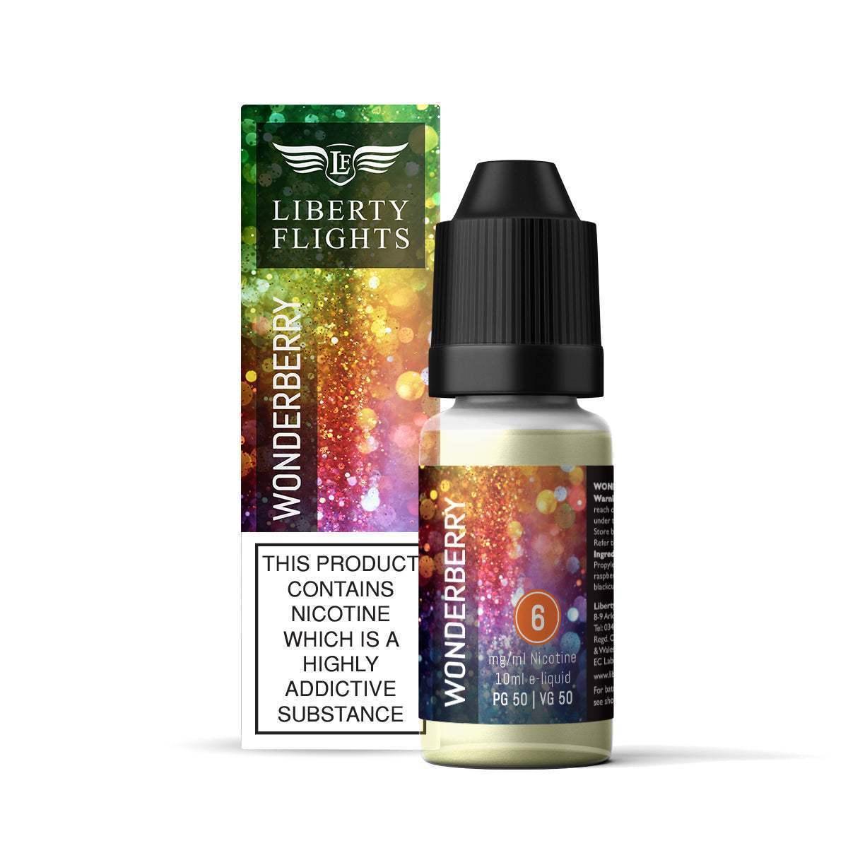 WONDERBERRY - 10ML E-LIQUID 50VG|50PG BY LIBERTY FLIGHTS - 0MG|3MG|6MG|12MG|18MG - 1X|5X|10X BOTTLES - VapePure