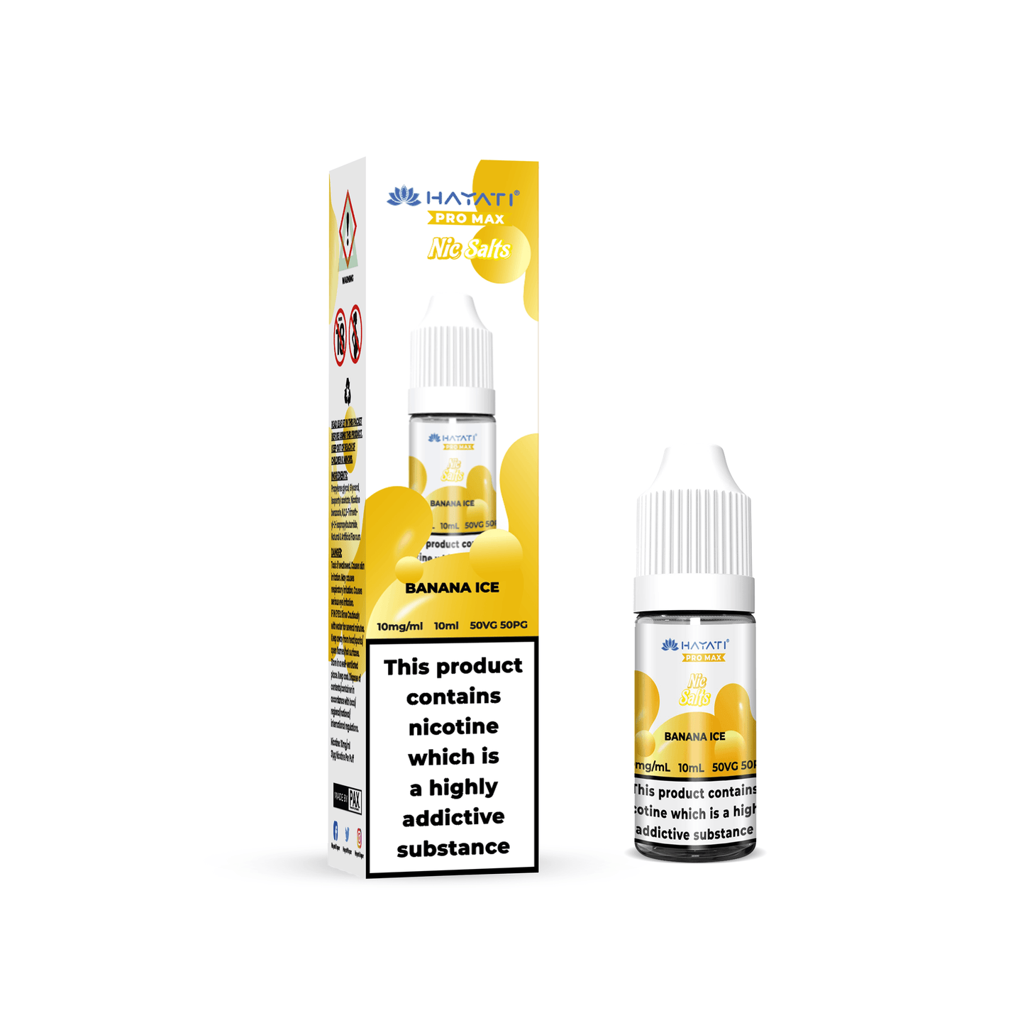 BANANA ICE 10ML NIC SALT BY HAYATI PRO MAX 10MG(1%) | 20MG(2%) - VapePure