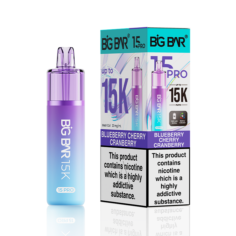 Blueberry Cherry Cranberry Big Bar Pro Prefilled Vape Kit