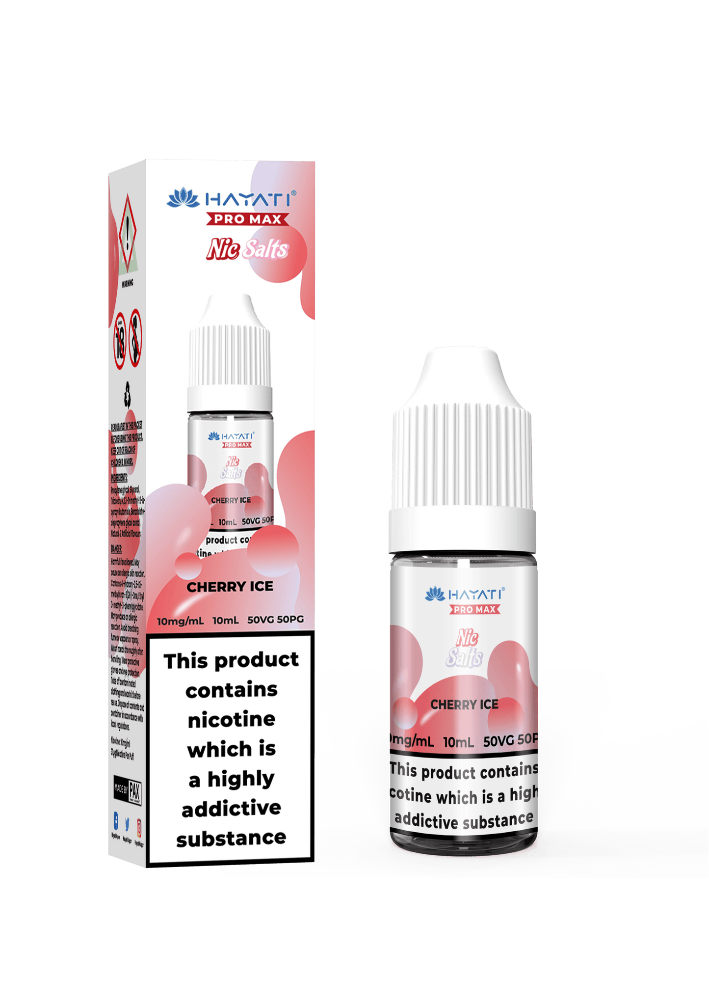 CHERRY ICE 10ML NIC SALT BY HAYATI PRO MAX 10MG(1%) | 20MG(2%) - VapePure