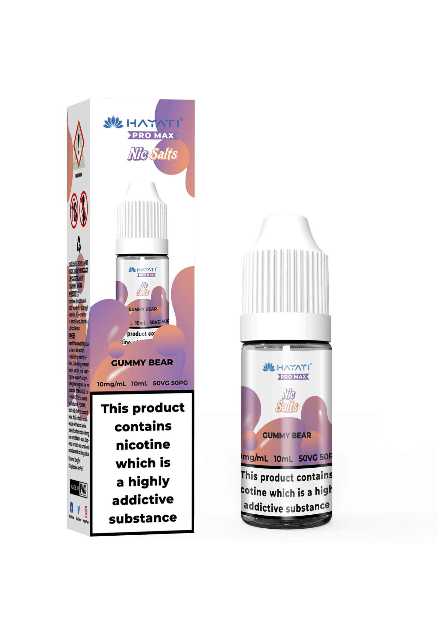 GUMMY BEAR 10ML NIC SALT BY HAYATI PRO MAX 10MG(1%) | 20MG(2%) - VapePure
