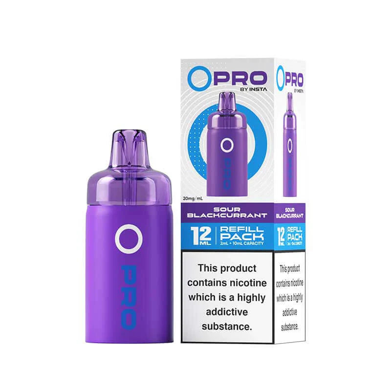 Sour Blackcurrant Insta O Pro Prefilled Vape Pod + Refill - VapePure
