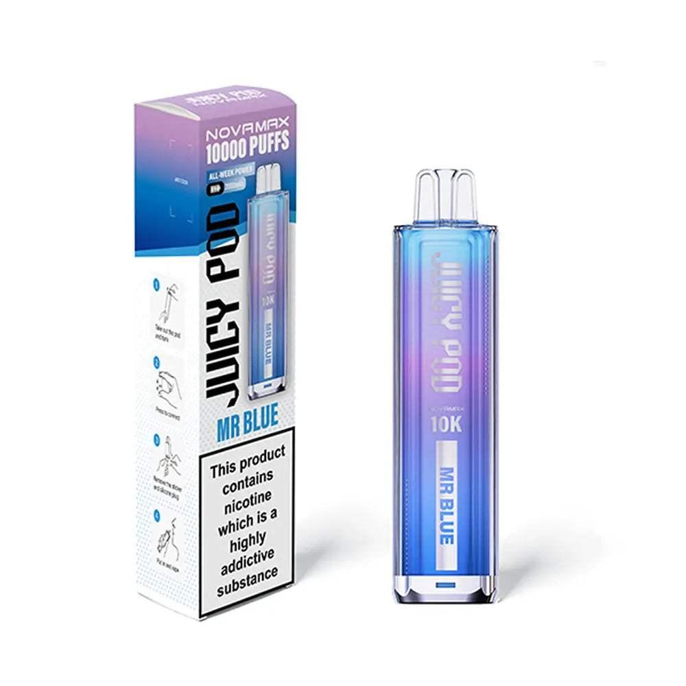 MR BLUE - JUICY POD NOVAMAX 10K PRE-FILLED VAPE KIT - VapePure