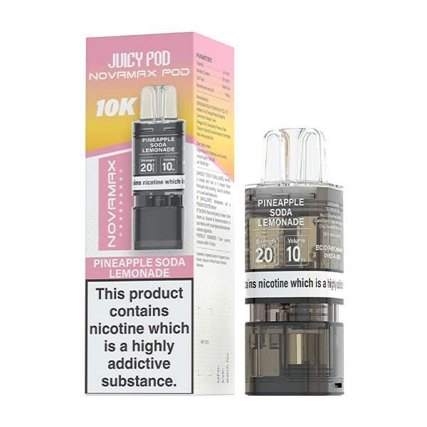 PINEAPPLE SODA LEMONADE - JUICY POD NOVAMAX 10K PRE-FILLED POD - VapePure