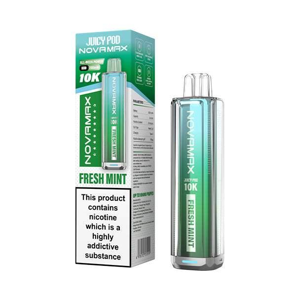 FRESH MINT - JUICY POD NOVAMAX 10K PRE-FILLED VAPE KIT - VapePure