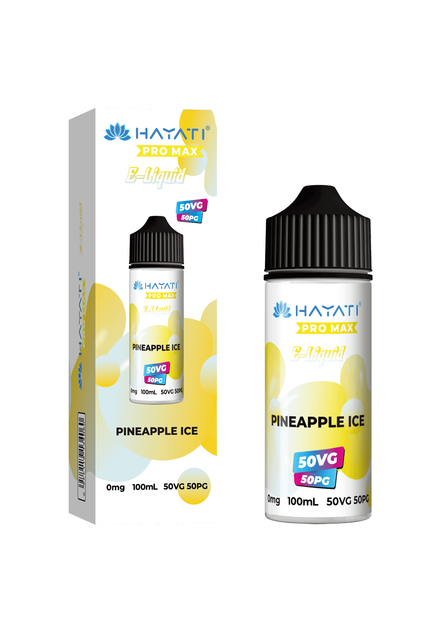 PINEAPPLE ICE - HAYATI PRO MAX 100ML SHORT FILL - 50/50PG/VG E-LIQUID - VapePure