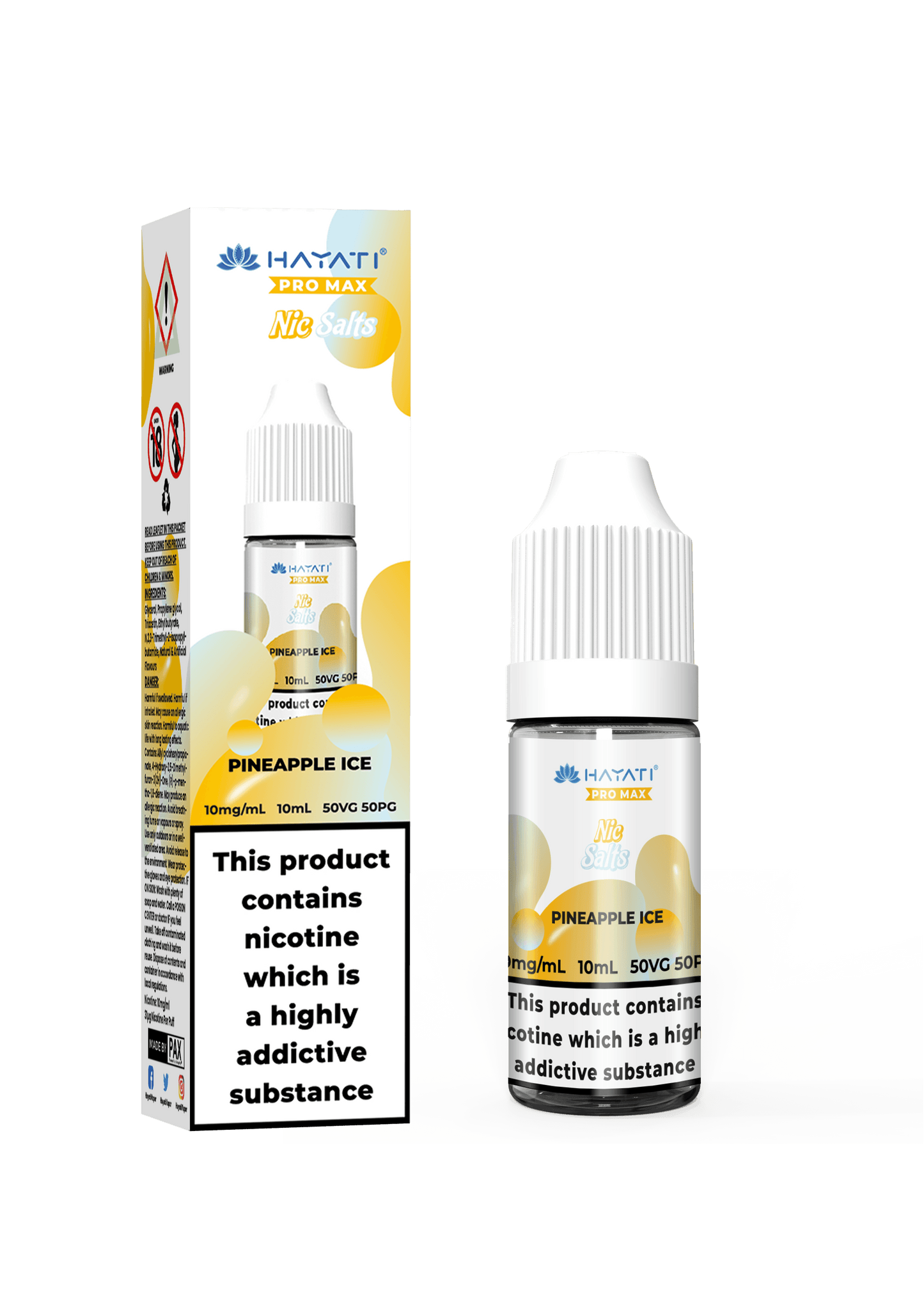 PINEAPPLE ICE 10ML NIC SALT BY HAYATI PRO MAX 10MG(1%) | 20MG(2%) - VapePure