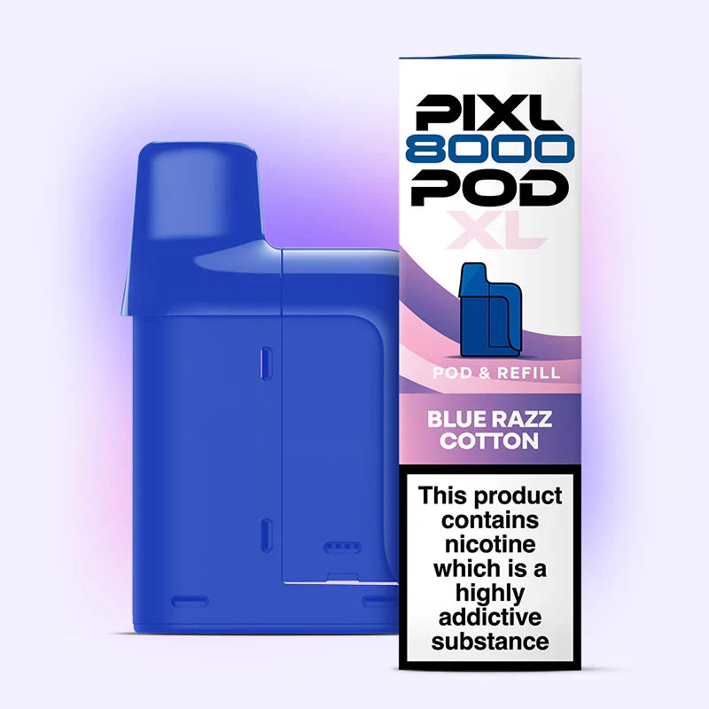 PIXL 8000 BLUE RAZZ COTTON VAPE POD - 20mg