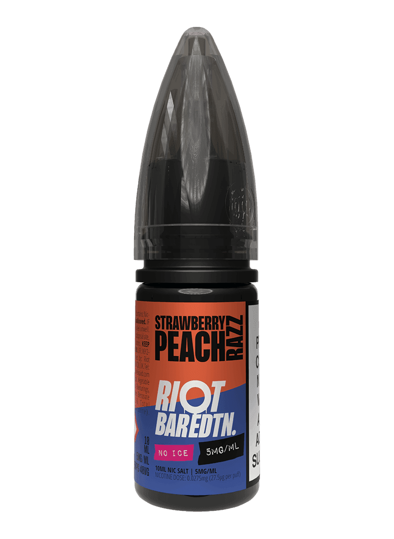 STRAWBERRY PEACH RAZZ - BAR EDTN NO ICE - 10ML NIC SALT E-LIQUID - 5MG | 10MG | 20MG BY RIOT SQUAD - VapePure