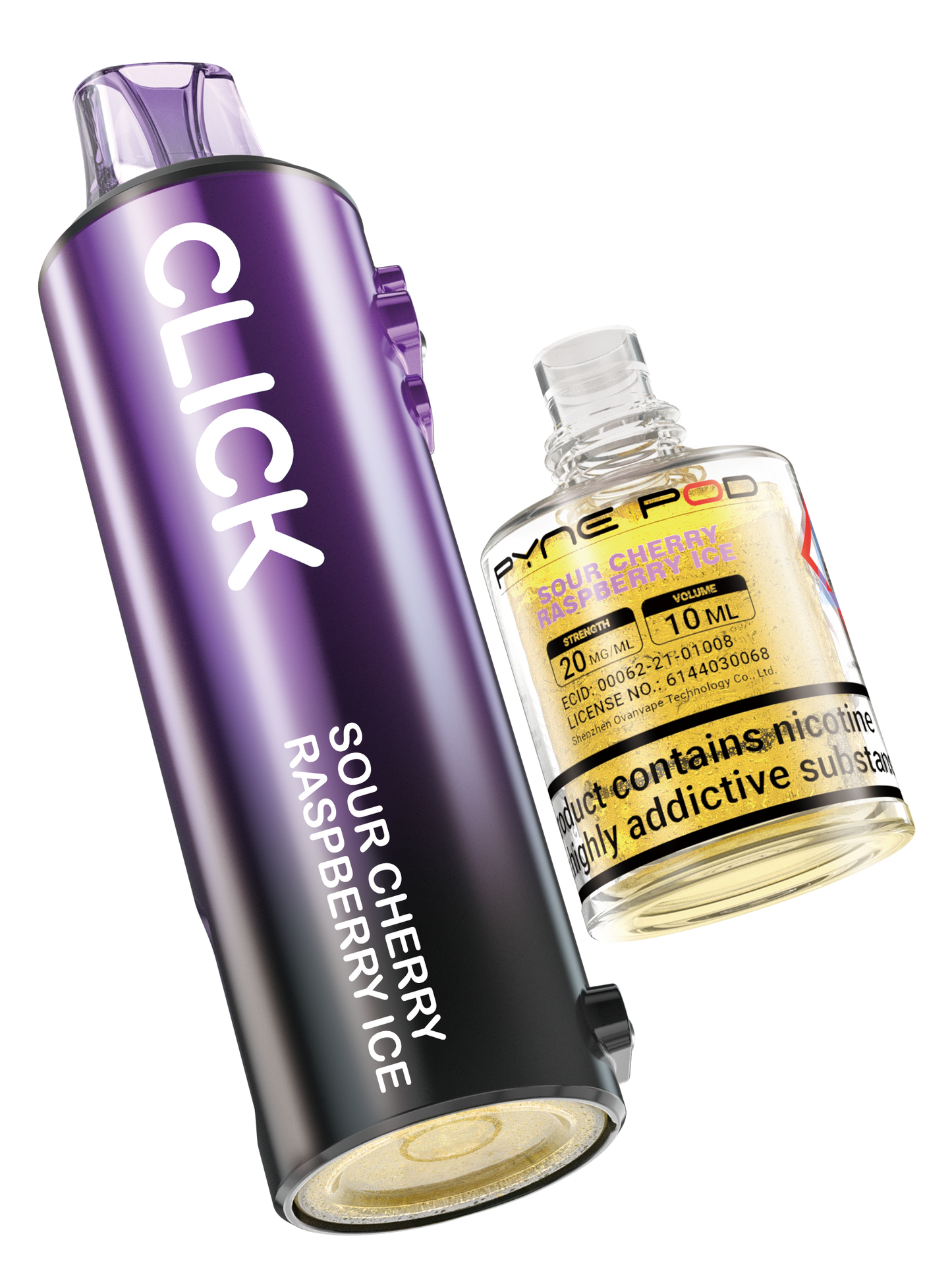 Sour Cherry Raspberry - Pyne Pod Click Prefilled Pod + Refill Container - VapePure