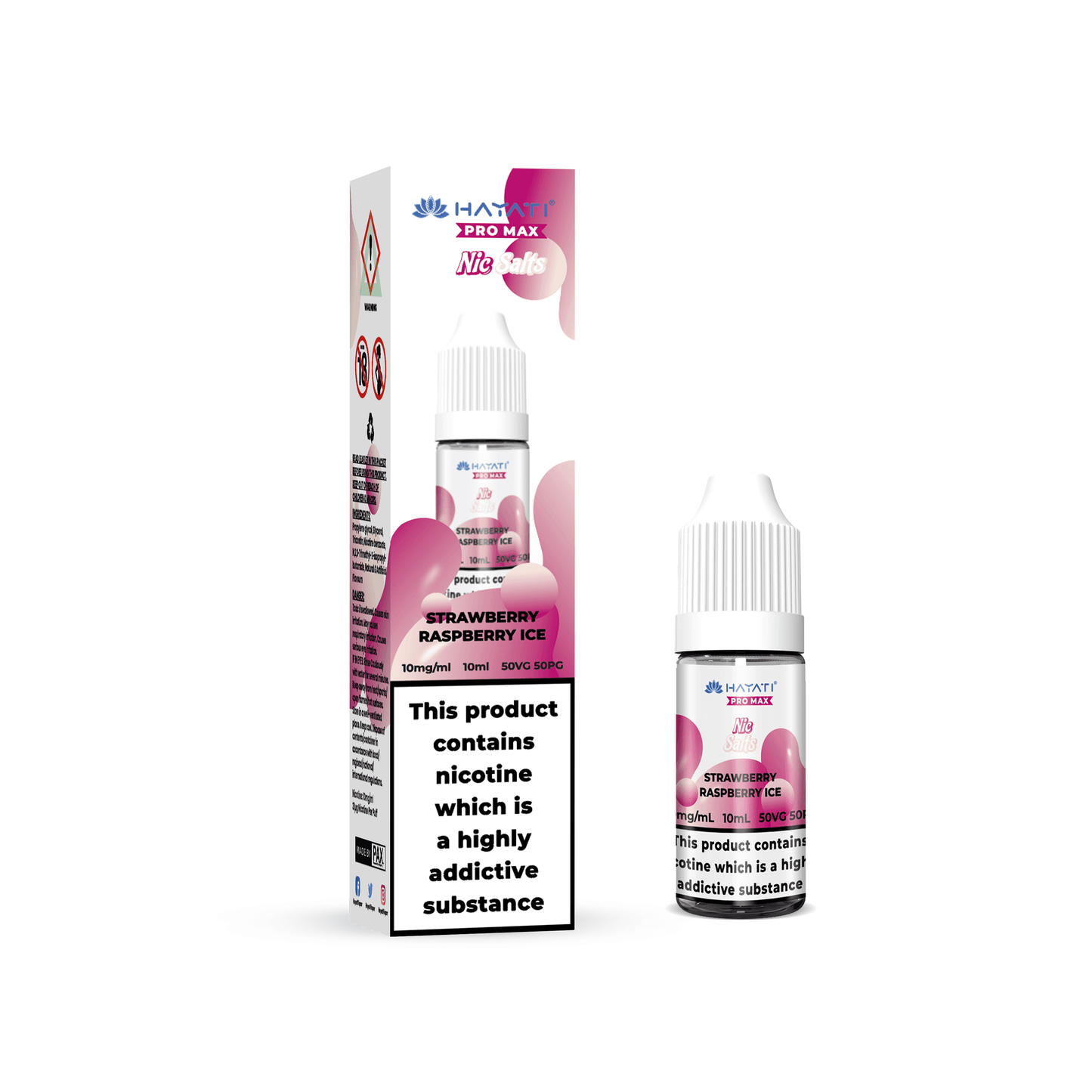 STRAWBERRY RASPBERRY ICE 10ML NIC SALT BY HAYATI PRO MAX 10MG(1%) | 20MG(2%) - VapePure