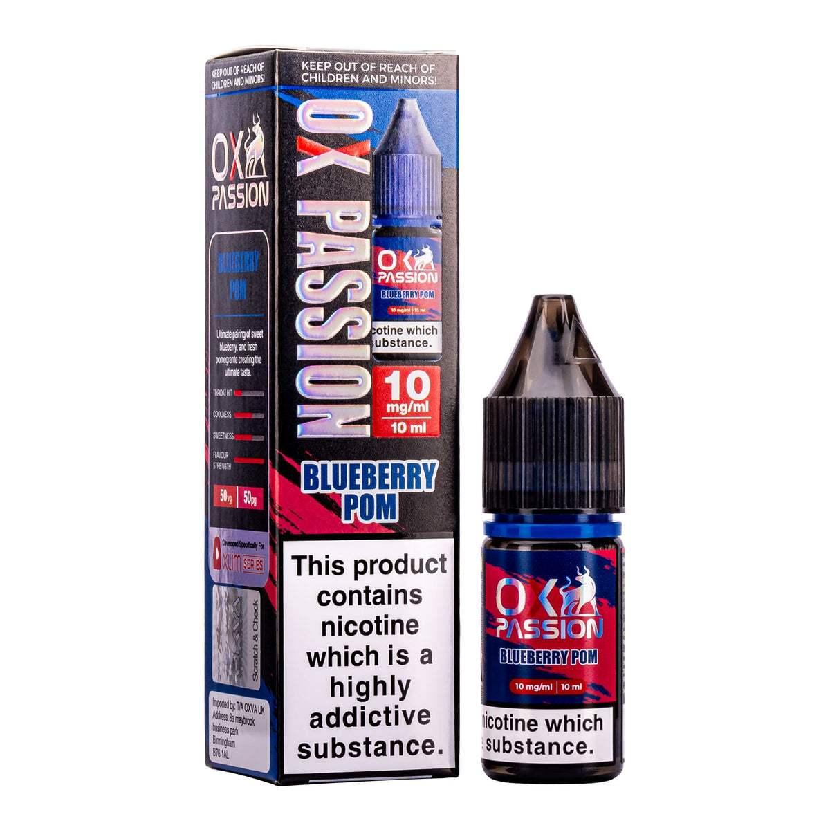BLUEBERRY POM 10ML NIC SALT BY OXVA OX PASSION 10MG(1%) | 20MG(2%) - VapePure