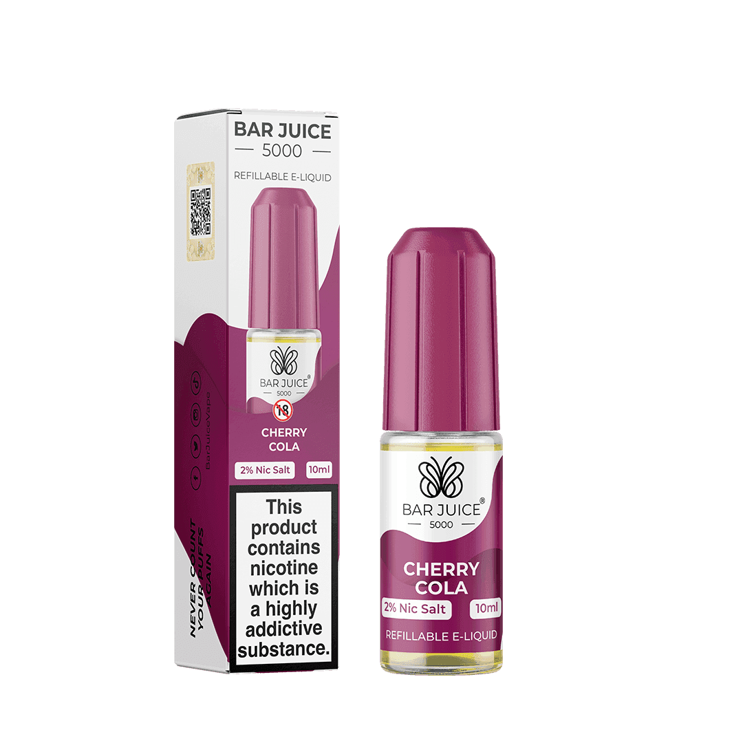 CHERRY COLA 10ML E LIQUID NICOTINE SALT BY BAR JUICE 5000 - VapePure