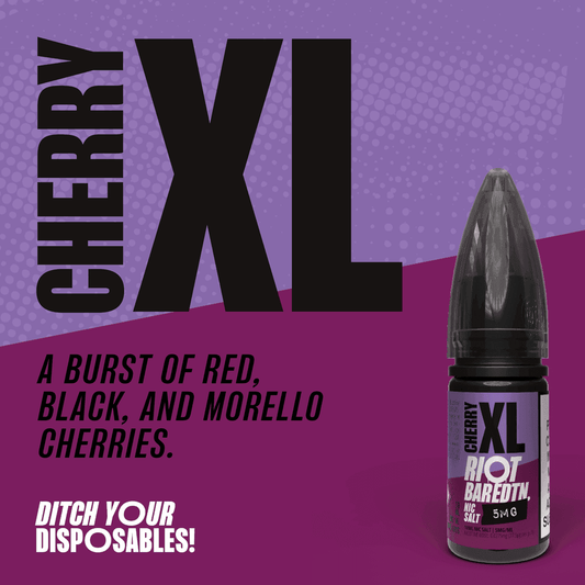 CHERRY XL - BAR EDTN - 10ML NIC SALT E-LIQUID - 5MG | 10MG | 20MG BY RIOT SQUAD - VapePure