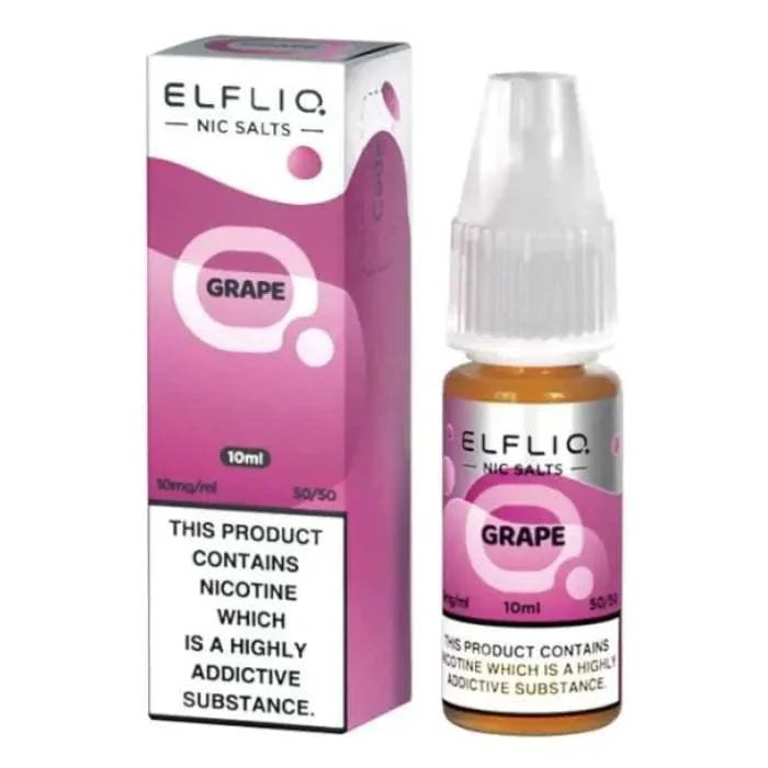 GRAPE 10ML E LIQUID NICOTINE SALT BY ELFLIQ - ELFBAR - VapePure