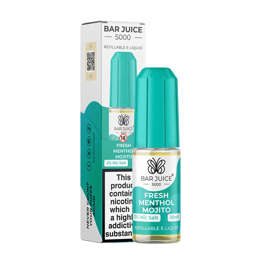 FRESH MENTHOL MOJITO 10ML E LIQUID NICOTINE SALT BY BAR JUICE 5000 - VapePure