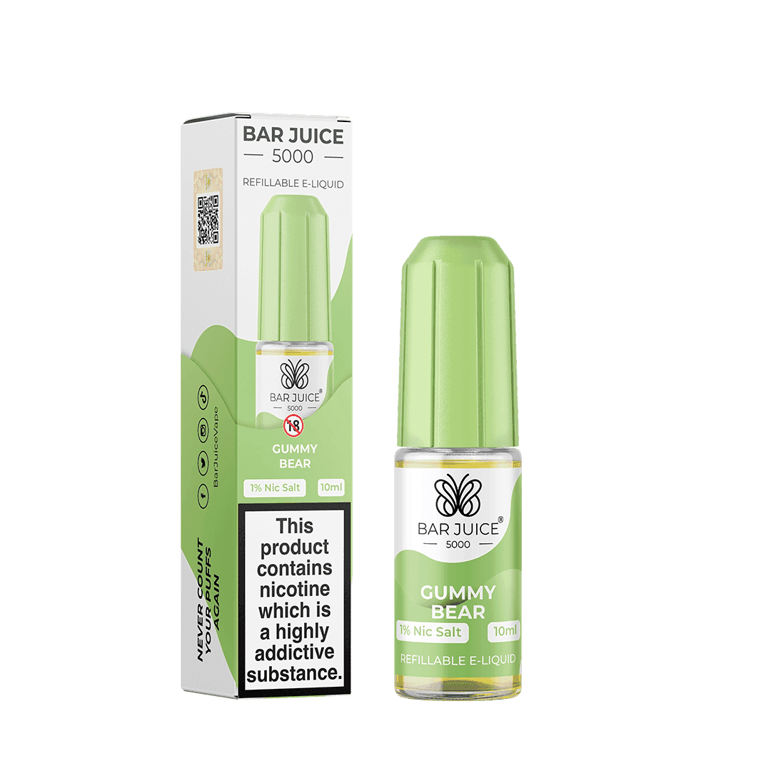 GUMMY BEAR 10ML E LIQUID NICOTINE SALT BY BAR JUICE 5000 - VapePure
