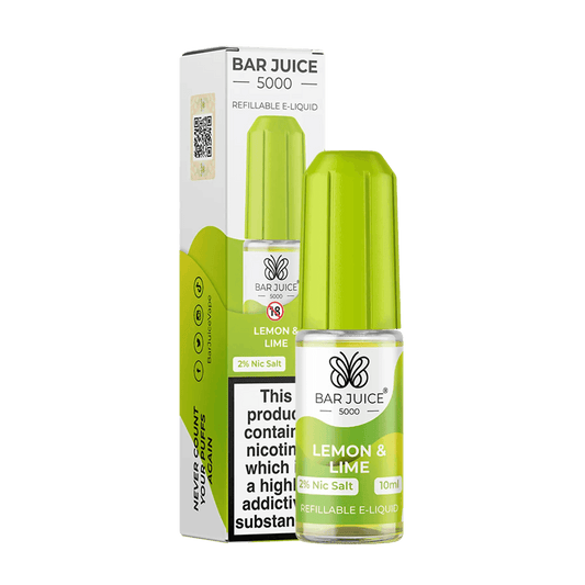 LEMON & LIME 10ML E LIQUID NICOTINE SALT BY BAR JUICE 5000 - VapePure