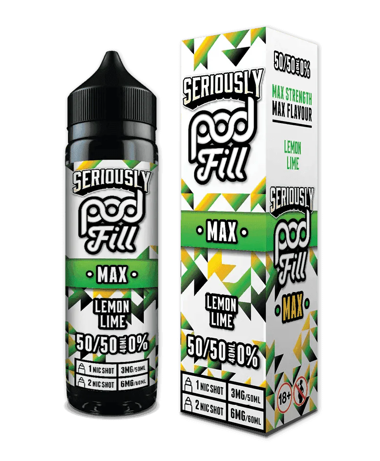 LEMON LIME - 40ML SHORT FILL 50/50 BY SERIOUSLY POD FILL MAX - VapePure
