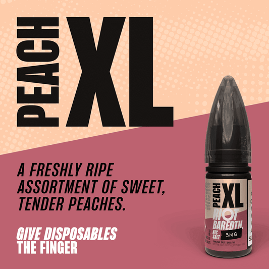 PEACH XL - BAR EDTN - 10ML NIC SALT E-LIQUID - 5MG | 10MG | 20MG BY RIOT SQUAD - VapePure