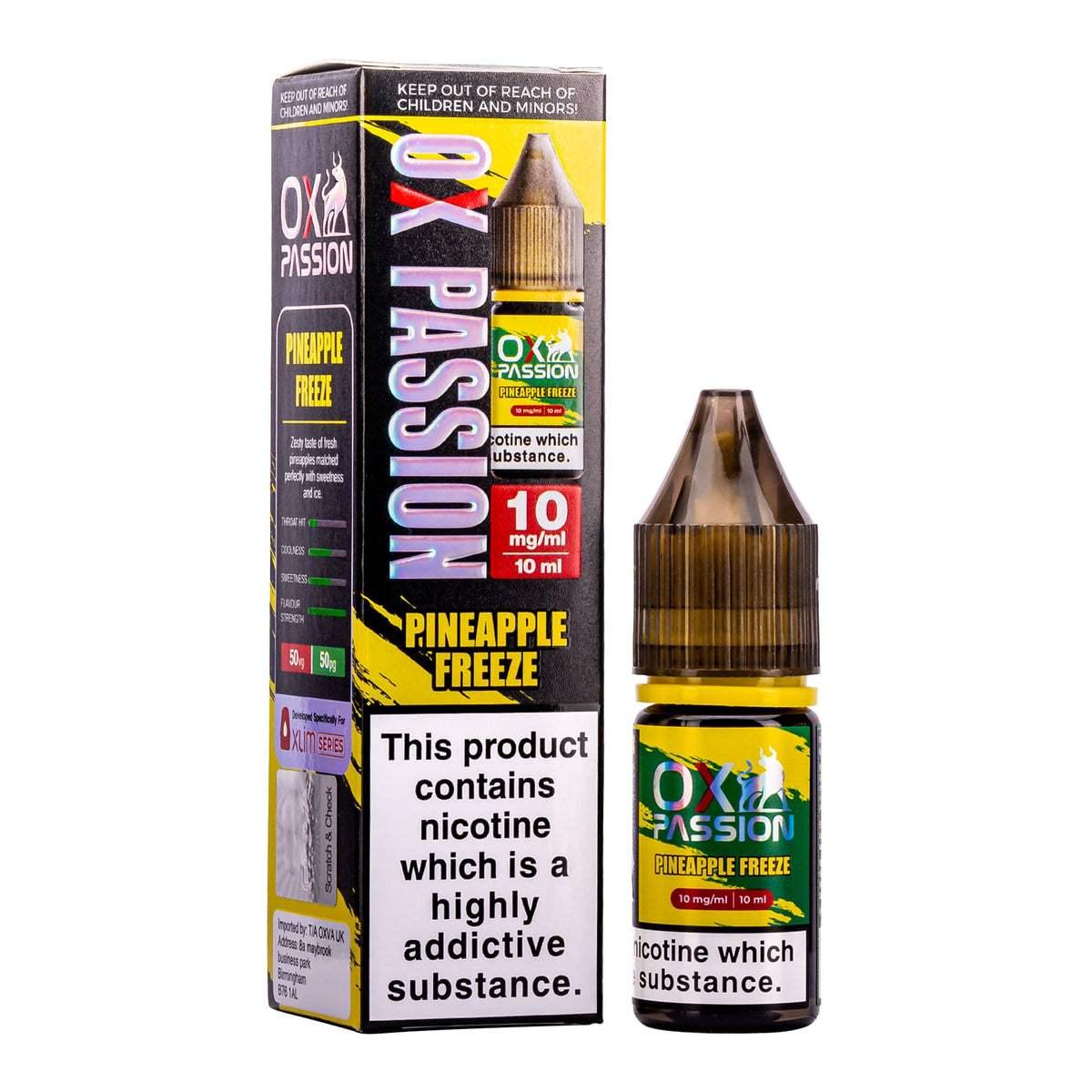 PINEAPPLE FREEZE 10ML NIC SALT BY OXVA OX PASSION 10MG(1%) | 20MG(2%) - VapePure