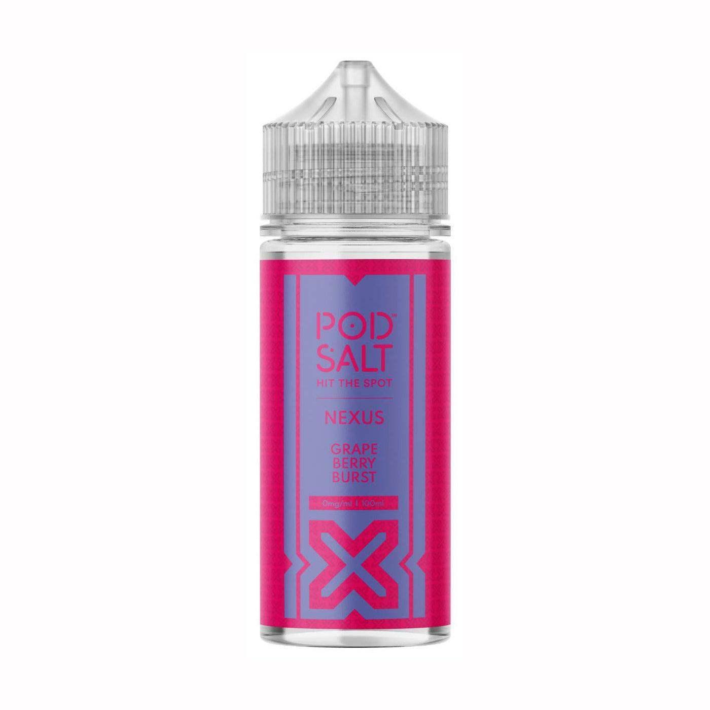 POD SALT NEXUS GRAPE BERRY BURST 100ML SHORTFILL E-LIQUID - VapePure