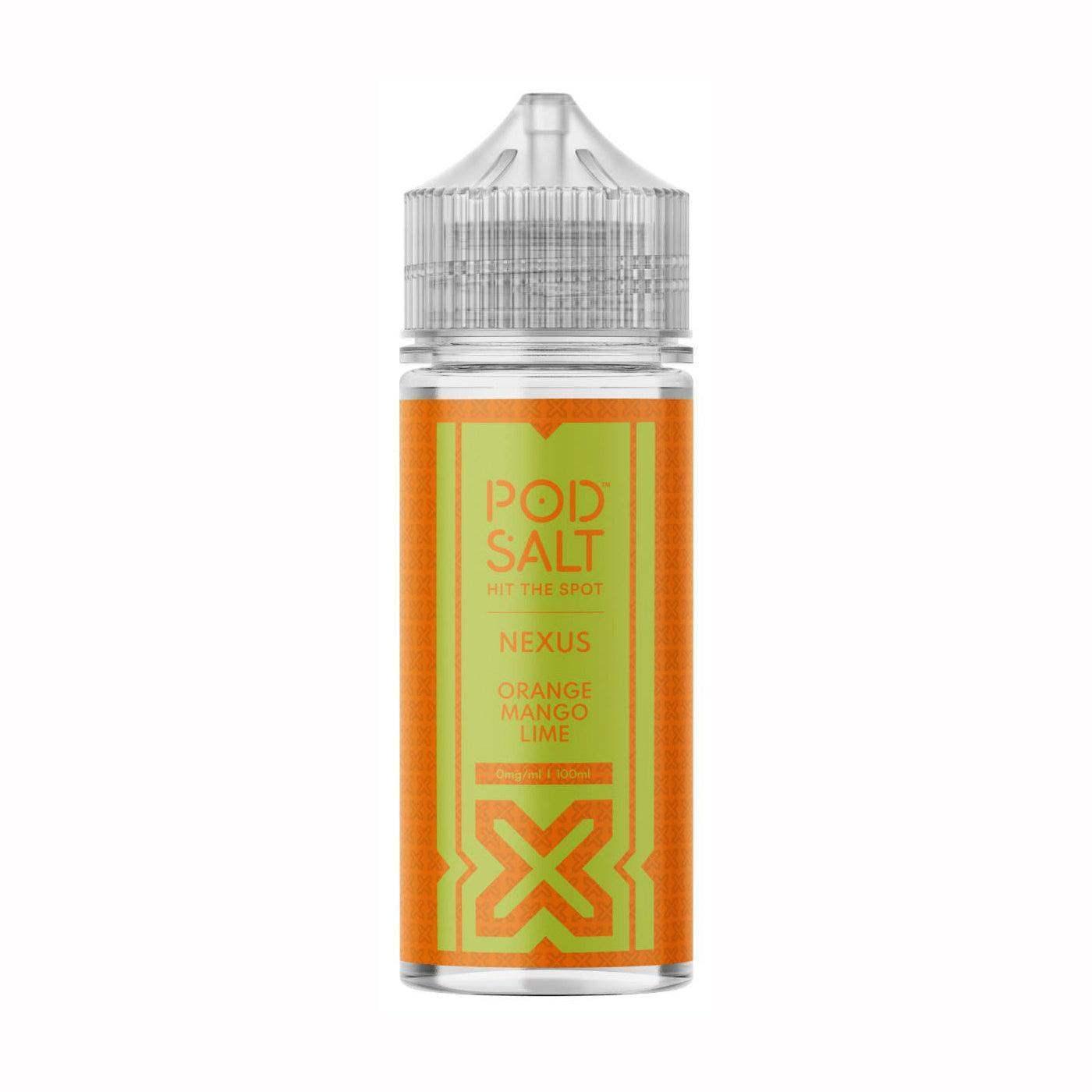 POD SALT NEXUS ORANGE MANGO LIME 100ML SHORTFILL E-LIQUID - VapePure