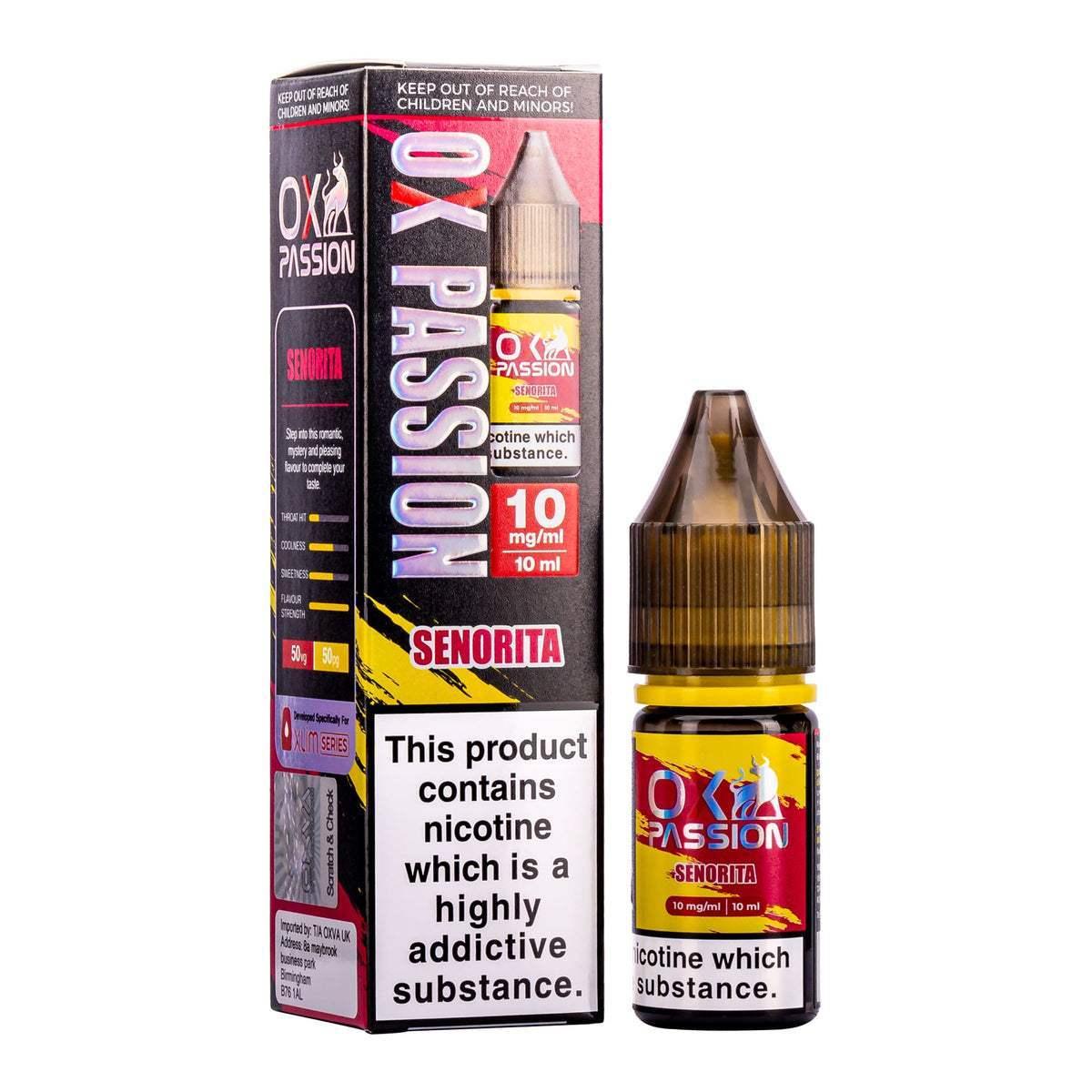SENORITA 10ML NIC SALT BY OXVA OX PASSION 10MG(1%) | 20MG(2%) - VapePure
