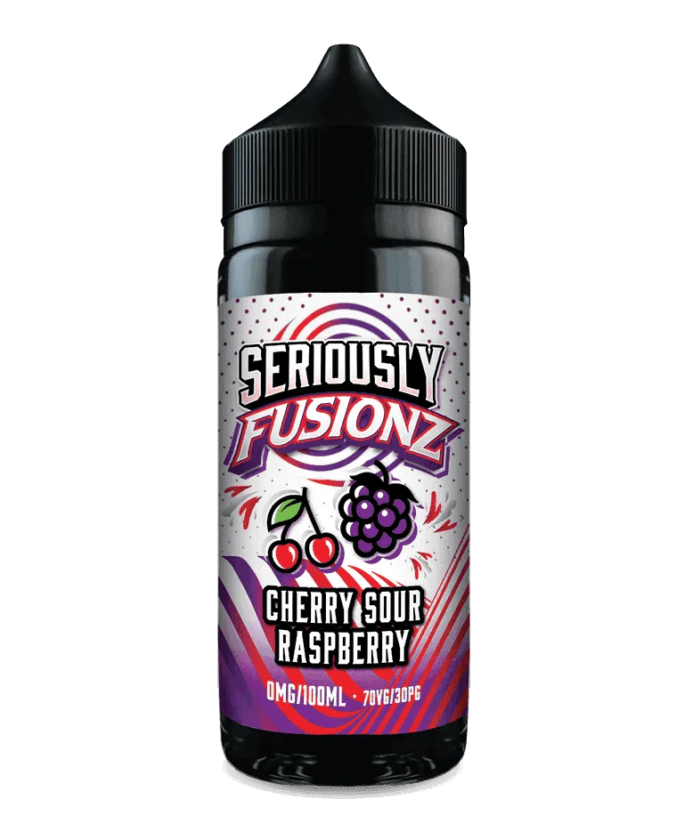 SERIOUSLY FUSIONZ - CHERRY SOUR RASPBERRY 100ML SHORT FILL E-LIQUID BY DOOZY - VapePure