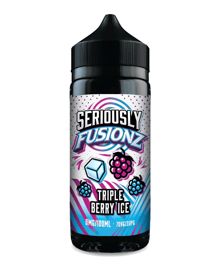 SERIOUSLY FUSIONZ - TRIPLE BERRY ICE 100ML SHORT FILL E-LIQUID BY DOOZY - VapePure