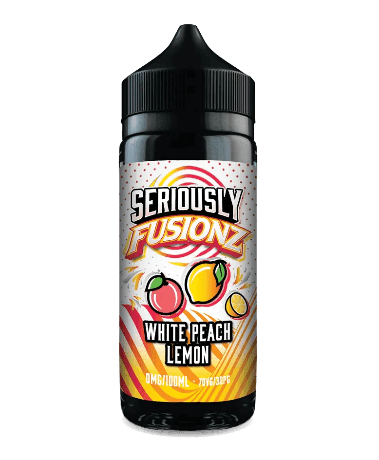 SERIOUSLY FUSIONZ - WHITE PEACH LEMON 100ML SHORT FILL E-LIQUID BY DOOZY - VapePure