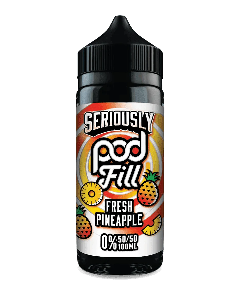 SERIOUSLY POD FILL - FRESH PINEAPPLE 100ML SHORT FILL - 50/50PG/VG E-LIQUID BY DOOZY - VapePure