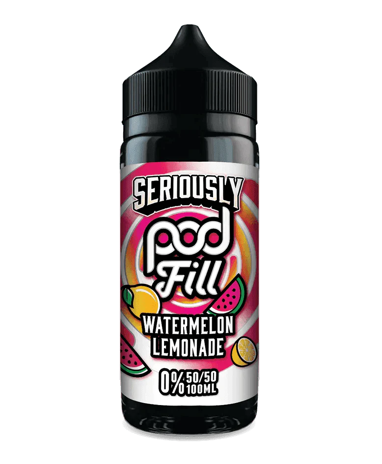 SERIOUSLY POD FILL - WATERMELON LEMONADE 100ML SHORT FILL - 50/50PG/VG E-LIQUID BY DOOZY - VapePure