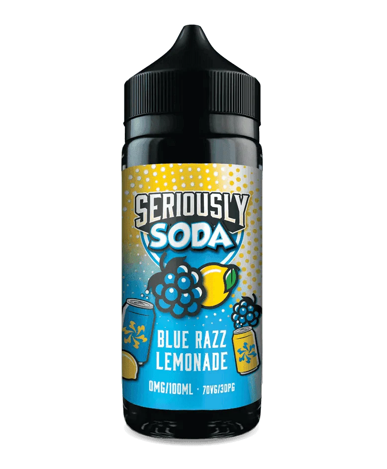 SERIOUSLY SODA - BLUE RAZZ LEMONADE 100ML SHORT FILL E-LIQUID BY DOOZY - VapePure