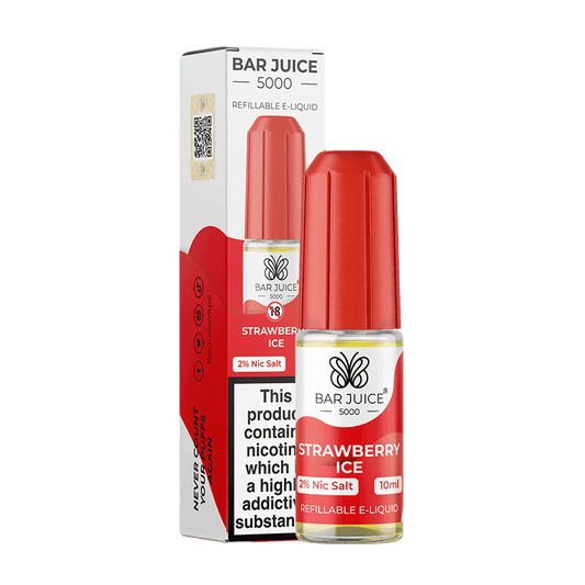 STRAWBERRY ICE 10ML E LIQUID NICOTINE SALT BY BAR JUICE 5000 - VapePure