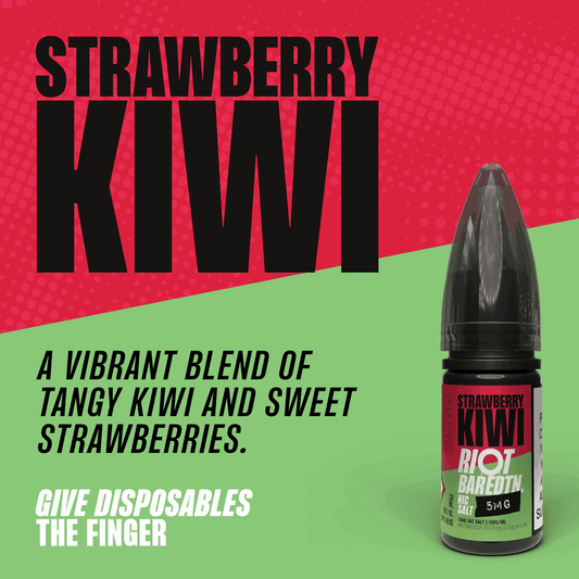 STRAWBERRY KIWI - BAR EDTN - 10ML NIC SALT E-LIQUID - 5MG | 10MG | 20MG BY RIOT SQUAD - VapePure
