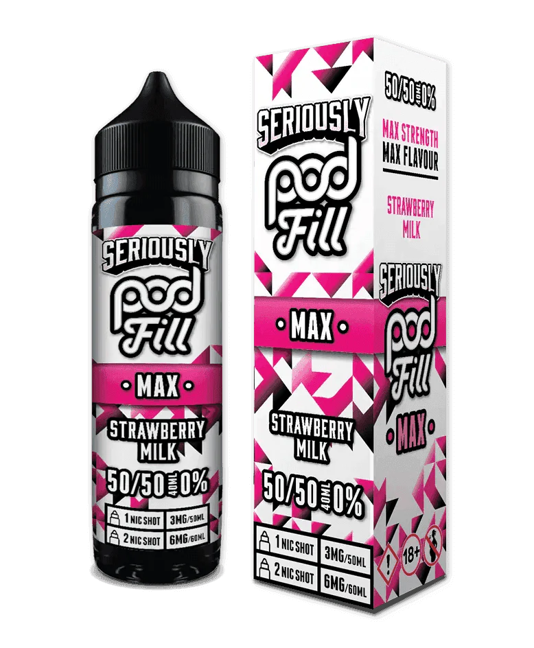 STRAWBERRY MILK - 40ML SHORT FILL 50/50 BY SERIOUSLY POD FILL MAX - VapePure