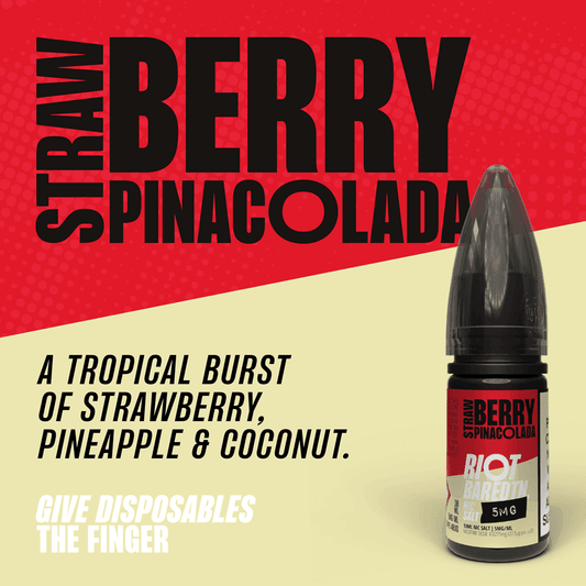 STRAWBERRY PINACOLADA - BAR EDTN - 10ML NIC SALT E-LIQUID - 5MG | 10MG | 20MG BY RIOT SQUAD - VapePure