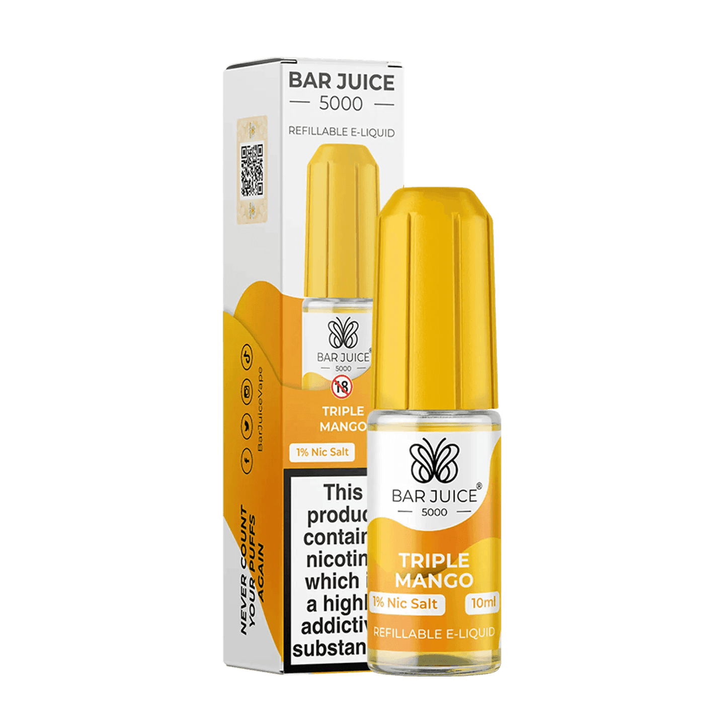 TRIPLE MANGO 10ML E LIQUID NICOTINE SALT BY BAR JUICE 5000 - VapePure