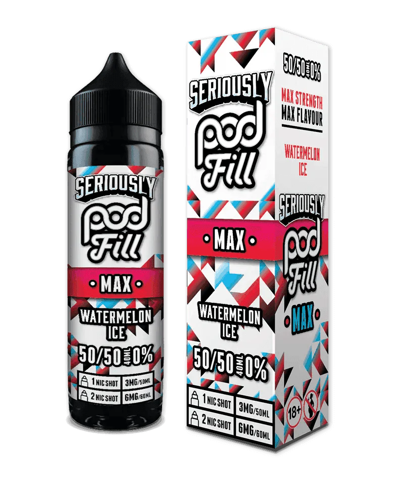 WATERMELON ICE - 40ML SHORT FILL 50/50 BY SERIOUSLY POD FILL MAX - VapePure