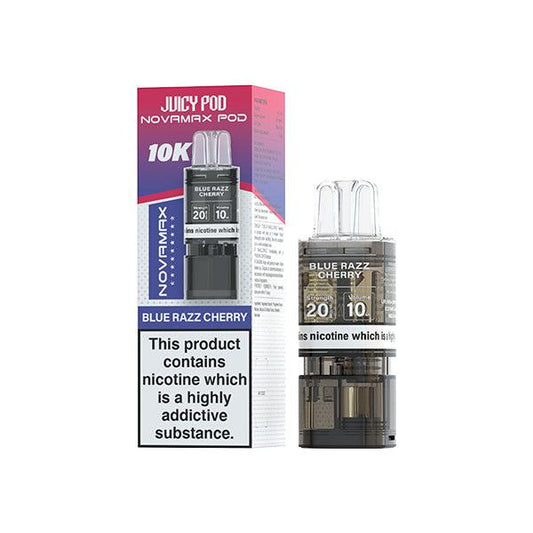 BLUE RAZZ CHERRY - JUICY POD NOVAMAX 10K PRE-FILLED POD - VapePure