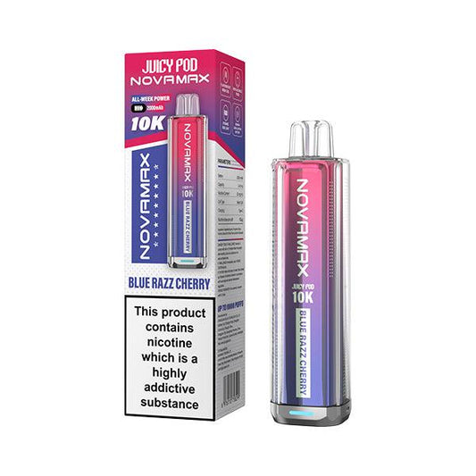 BLUE RAZZ CHERRY - JUICY POD NOVAMAX 10K PRE-FILLED VAPE KIT - VapePure