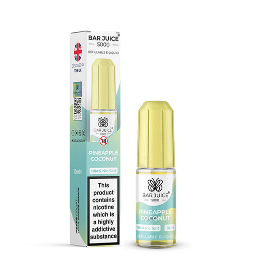 PINEAPPLE COCONUT 10ML E LIQUID NICOTINE SALT BY BAR JUICE 5000 - 5MG|10MG|20MG - VapePure