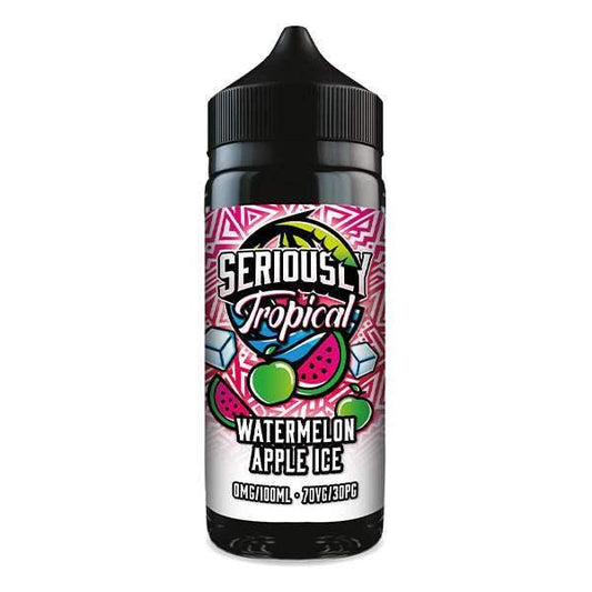 WATERMELON APPLE ICE - SERIOUSLY TROPICAL - 100ML SHORT FILL E-LIQUID BY DOOZY - VapePure